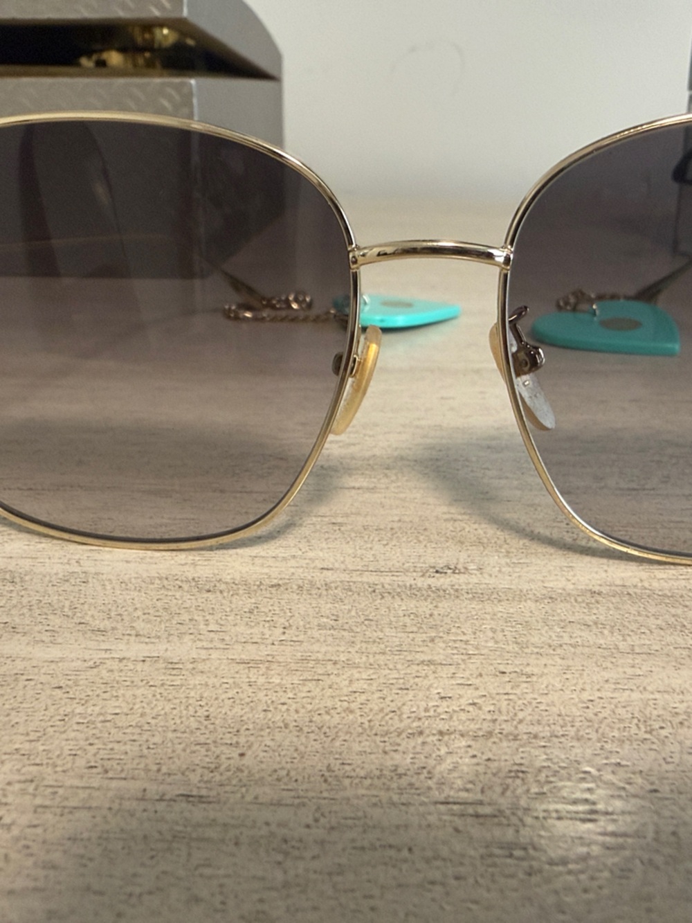 Gucci Gold Sunglasses with Gray Lenses